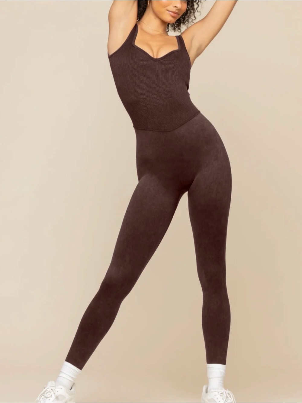 Popflex curve ribbed jumpsuit